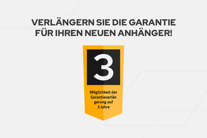 Anhänger 264×125 UNITRAILER FORCE 264 KIPP ungebremst mit H-1100 Rahmen und grauer Plane-Neu