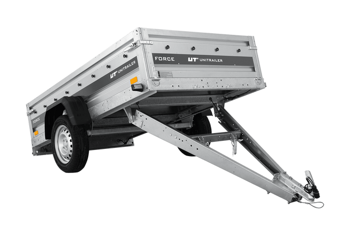Autotransportanhänger 230×125 UNITRAILER FORCE 230 KIPP mit BIS-Seitenwänden und Aluminiumabdeckung-Neu