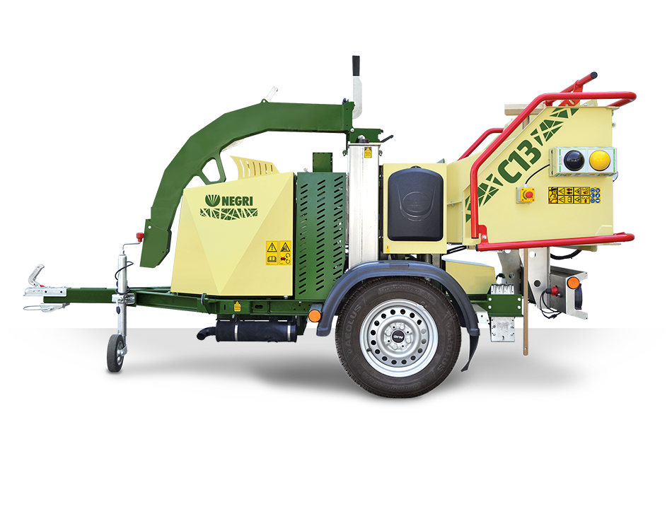 NEGRI Holzhäcksler C13-Benzin- oder Diesel-Häcksler mit Straßenfahrwerk – Bild 2