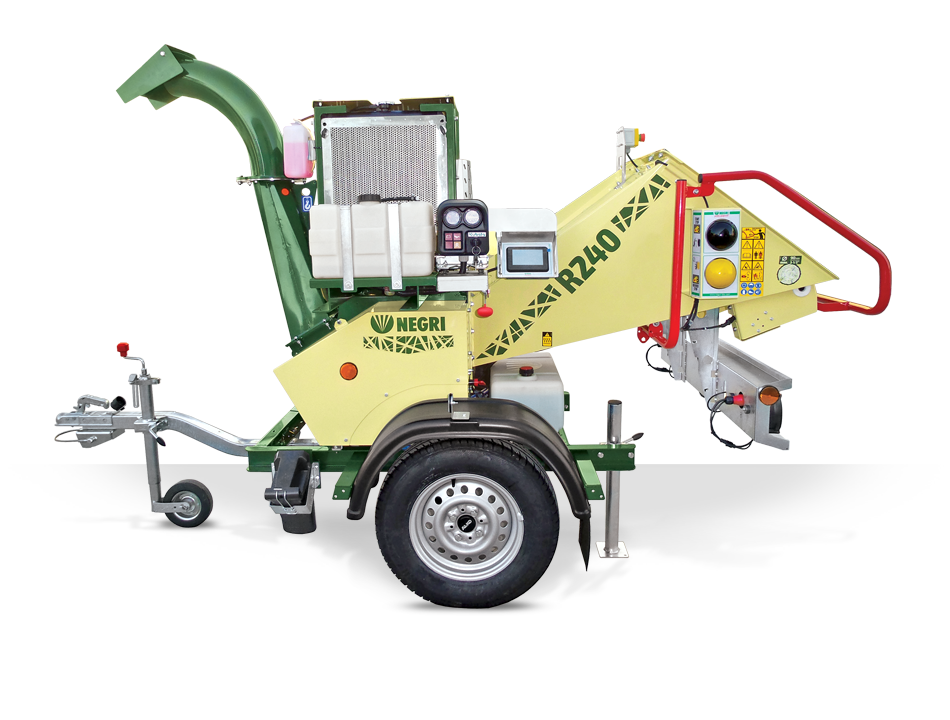 NEGRI Biohäcksler R240-Benzin- oder Diesel-Häcksler mit Straßenfahrwerk – Bild 2